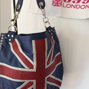 Twiggy tote with Union Jack pattern